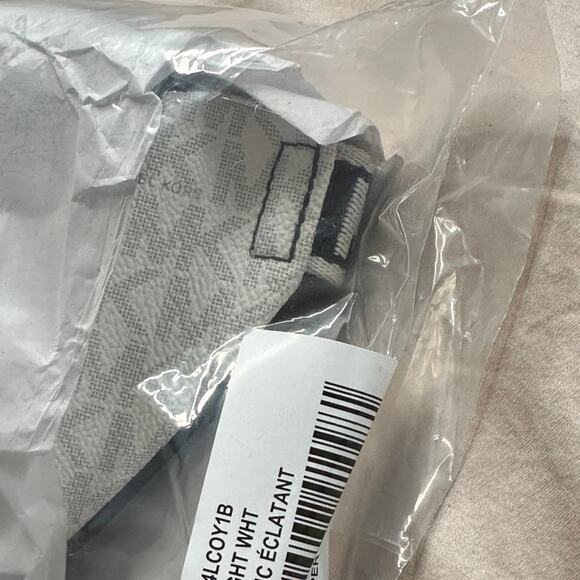 MICHAEL KORS Cooper Mini Logo Belt Bag Signature Print Unisex White Black NWT - Picture 7 of 9